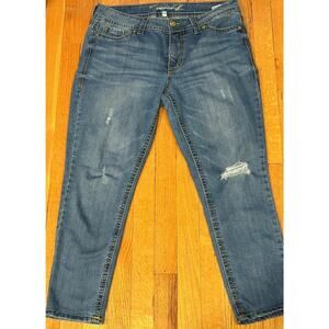 vtg Seven 7 Premium Jeans Straight Leg Medium Blue Wash Denim Womens Size 12 Y2K